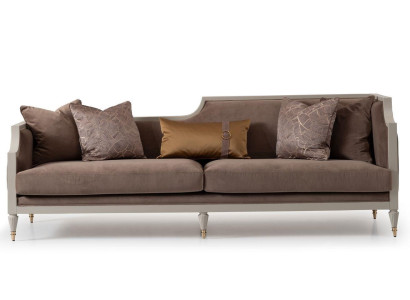 Four Seater Sofa 4 Seater Fabric Sofa Brown Upholstered Sofa Sofas Living room